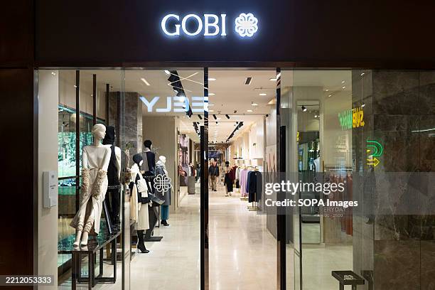 Mongolian cashmere manufacturing clothing brand Gobi store seen.
