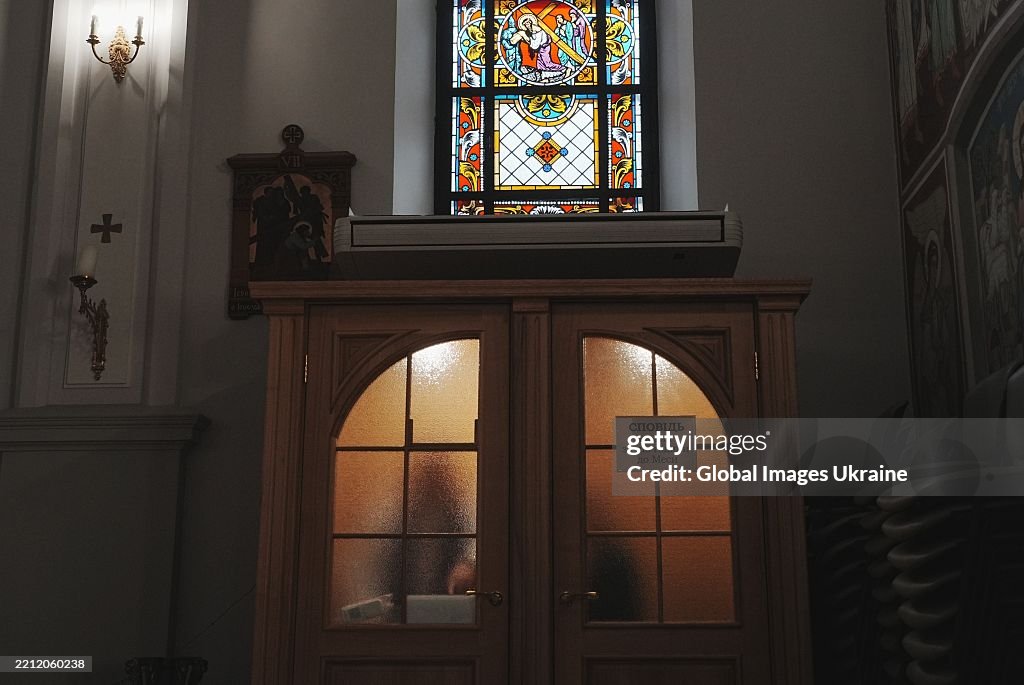 A Mass For Pope Francis Held In Kharkiv