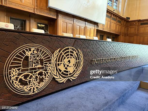 View of the court part on the third day of the advisory opinion hearings on the illegality of Israel's restrictions on the United Nations and its...