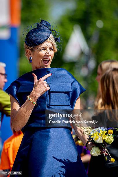 Queen Maxima of The Netherlands during the King's Day celebration on April 26, 2025 in Doetinchem, Netherlands. King's Day is the Dutch National...