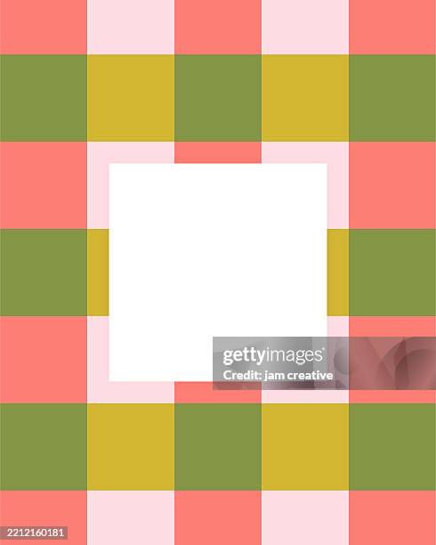 pink, red, and green christmas flannel plaid checkerboard pattern background - cosy background stock illustrations