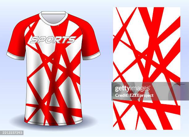 illustrazioni stock, clip art, cartoni animati e icone di tendenza di design della maglia da calcio. modello di maglia da calcio. mockup sportivo in maglia. design della t-shirt sportiva. vista frontale della maglia uniforme. - uniforme di basket