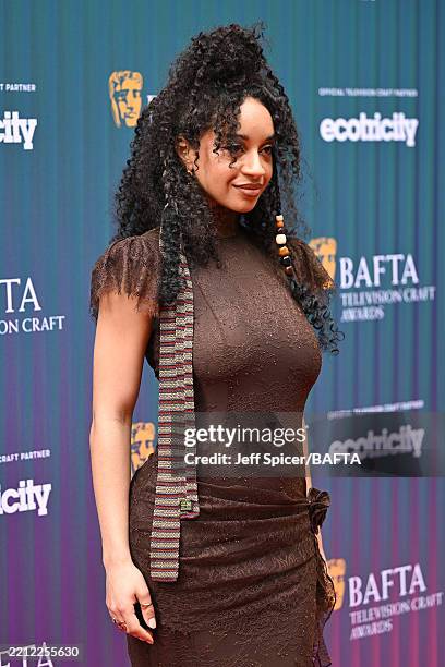 Siena Kelly attends the BAFTA Television Craft Awards 2025 at The Brewery on April 27, 2025 in London, England.