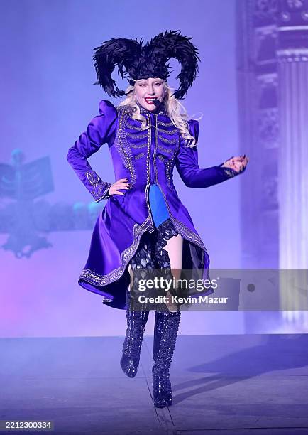 Lady Gaga performs at GNP Seguros Stadium on April 26, 2025 in Mexico City, Mexico.