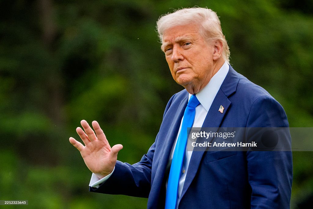 President Trump Departs White House En Route To Alabama