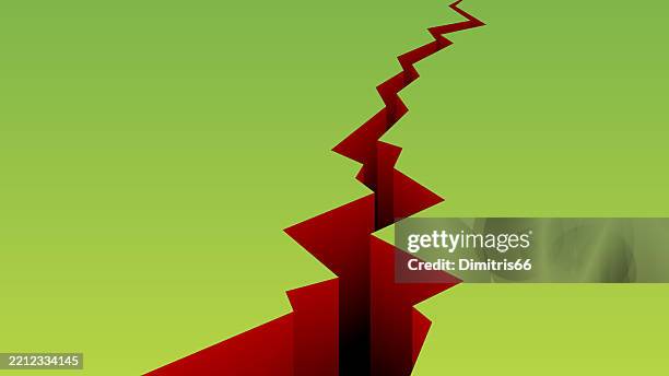 green ground cracked - crevice stock illustrations