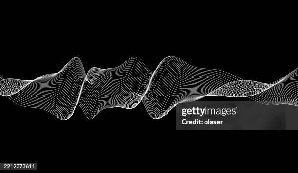 abstract slim wave pattern design element - frequency stock illustrations