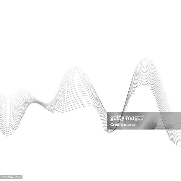 Slim Nonrepeating Wave Pattern Design Element High-Res Vector Graphic ...