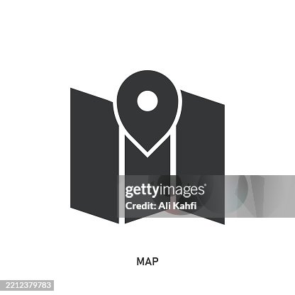 Map glyph solid icon. Solid icon that can be applied anywhere, simple, pixel perfect and modern style. Map glyph solid icon. Solid icon that can be applied anywhere, simple, pixel perfect and modern style.