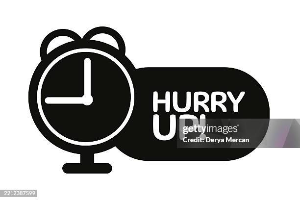 hurry up!. label with clock. limited offer. countdown. promotion banner. vector illustration. stock illustration - conscious consumer stock illustrations