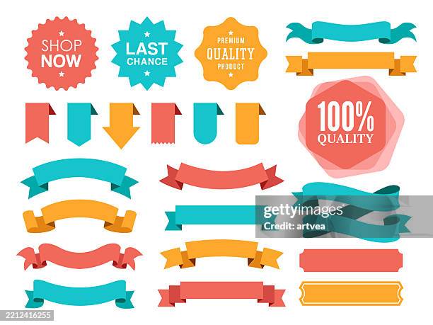 Image If Ribbons Set Of The Ribbons And Badges High-Res Vector Graphic - Getty Images