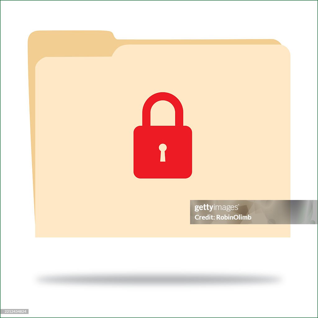 Red Lock Pdf Red Lock Folder High-Res Vector Graphic - Getty Images