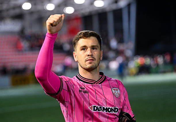 Derry , United Kingdom - 2 May 2025; Derry City goalkeeper Brian Maher after the SSE Airtricity Men's Premier Division match between Derry City and...