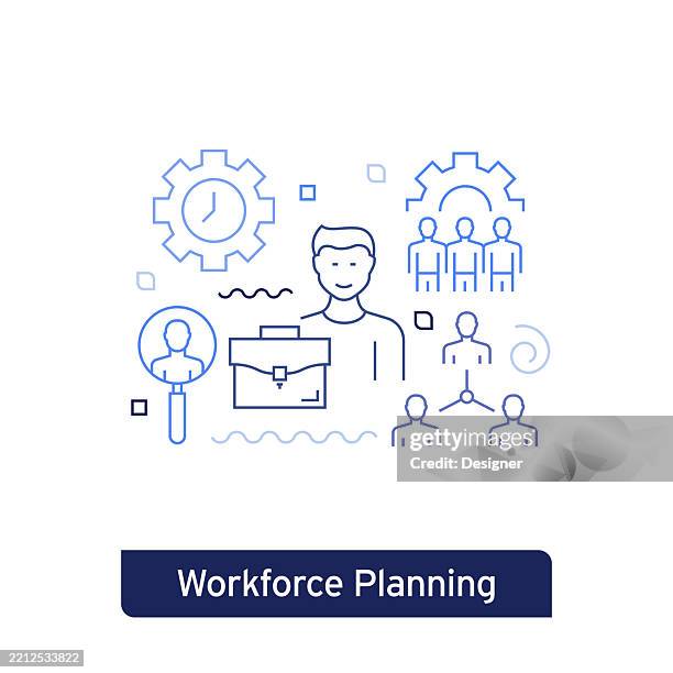 Workforce Strategy Graphics Workforce Planning Concept Vector Illustration Editable Stroke Vector ...