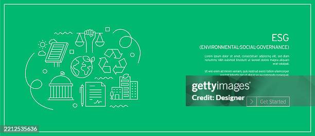 esg related vector illustration. ecology, environment, social, governance - infinity symbol editable stock illustrations