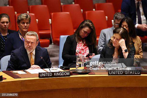 Lord Ray Collins, Parliamentary Under-Secretary of State for the Foreign, Commonwealth and Development Office of the United Kingdom, speaks as...