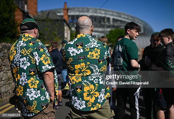 Dublin , Ireland - 3 May 2025; Northampton supporters before the Investec Champions Cup semi-final match between Leinster and Northampton Saints at...