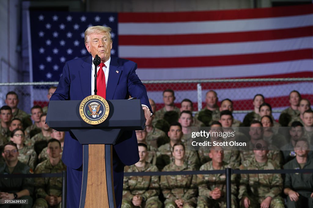 President Trump Visits Selfridge Air National Guard Base In Michigan