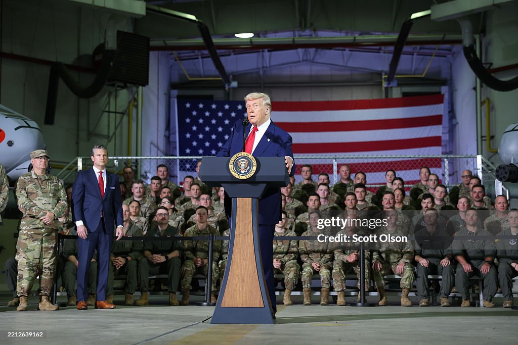 President Trump Visits Selfridge Air National Guard Base In Michigan