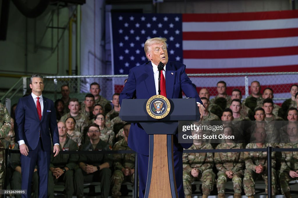President Trump Visits Selfridge Air National Guard Base In Michigan