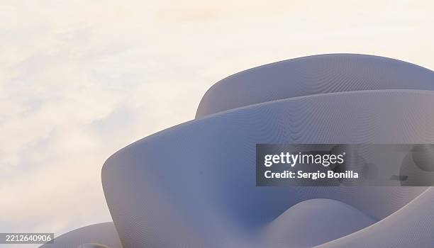 Smooth Rounded Structures Abstract Curved Structures With A Smooth Cloudy Background Blender 3d ...