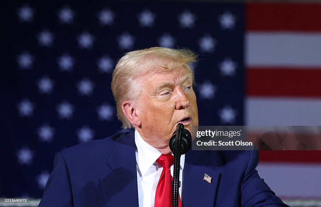 President Trump Visits Selfridge Air National Guard Base In Michigan