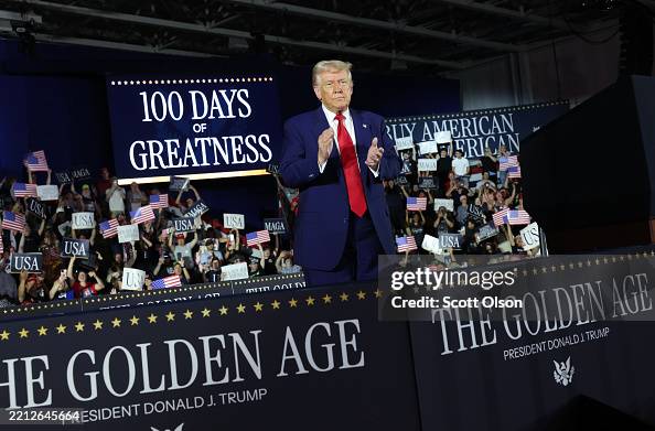 President Trump Delivers Speech In Michigan To Mark 100 Days Of His Presidency President Trump Delivers Speech In Michigan To Mark 100 Days Of His Presidency