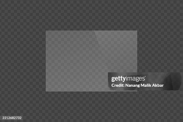 realistic clear flat glass, window, or mirror with transparent background - rectangle plate stock illustrations
