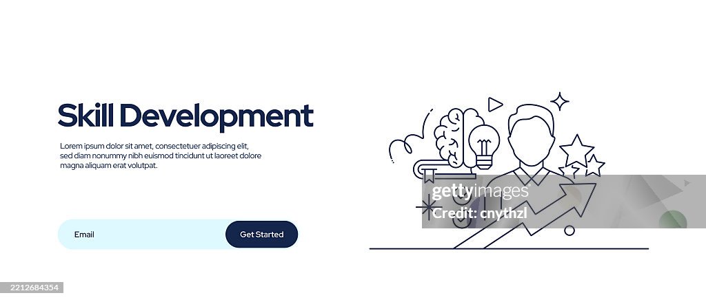 Skill Development Related Conceptual Vector Illustration Learning ...