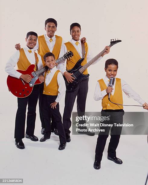 Los Angeles, CA Shakiem Evans, Bumper Robinson, Jermaine Jackson II, Floyd Roger Myers Jr, Alex Burrall as the Jackson 5 promotional photo for the...