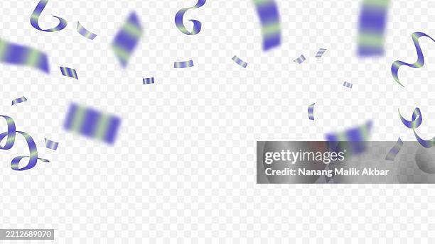 blue confetti falling with transparent background - spark transparent background stock illustrations