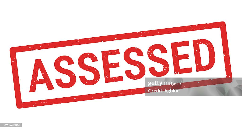 Assessed Copy Assessed Red Rubber Stamp On White Background High-Res Vector Graphic ...