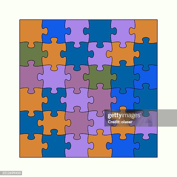 puzzle pattern featuring interlocking pieces - complicated relationship stock illustrations