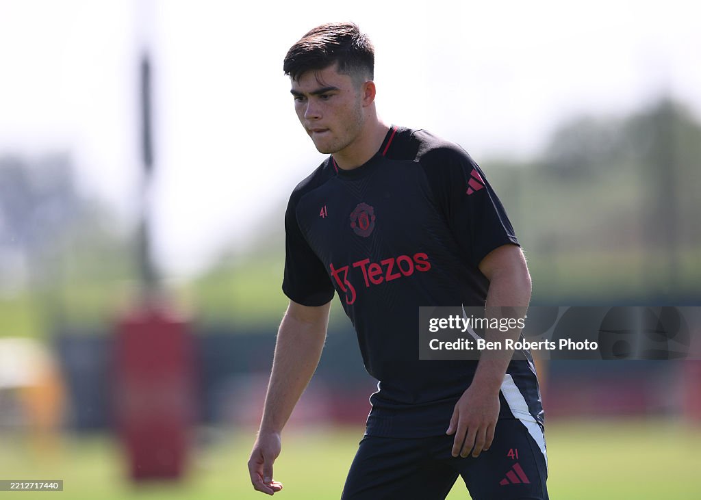 Manchester United Training Session And Press Conference - UEFA Europa League 2024/25 Semi Final First Leg