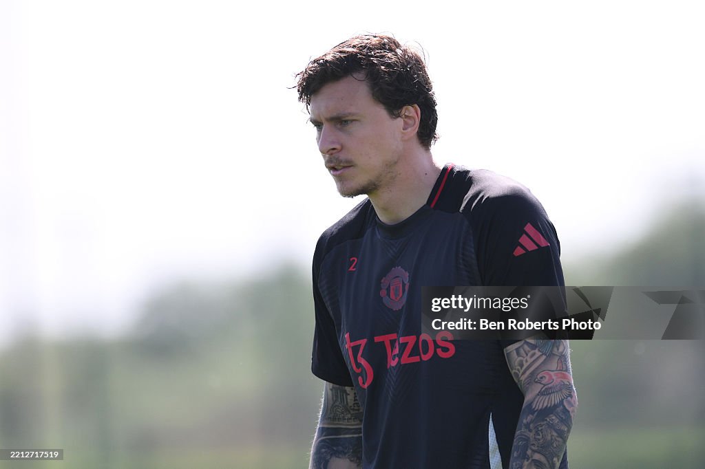 Manchester United Training Session And Press Conference - UEFA Europa League 2024/25 Semi Final First Leg