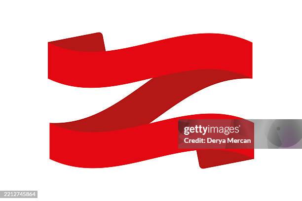Red Ribbons Banners Badges Labels Design Elements On White Background ...