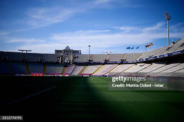 General view inside the stadium prior to the UEFA Champions League 2024/25 Semi Final First Leg match between FC Barcelona and FC Internazionale...
