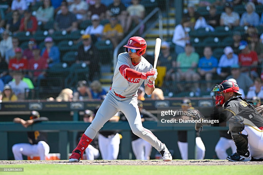 Bryan Rincon Bryan Rincon of the Philadelphia Phillies bats during the eighth ...