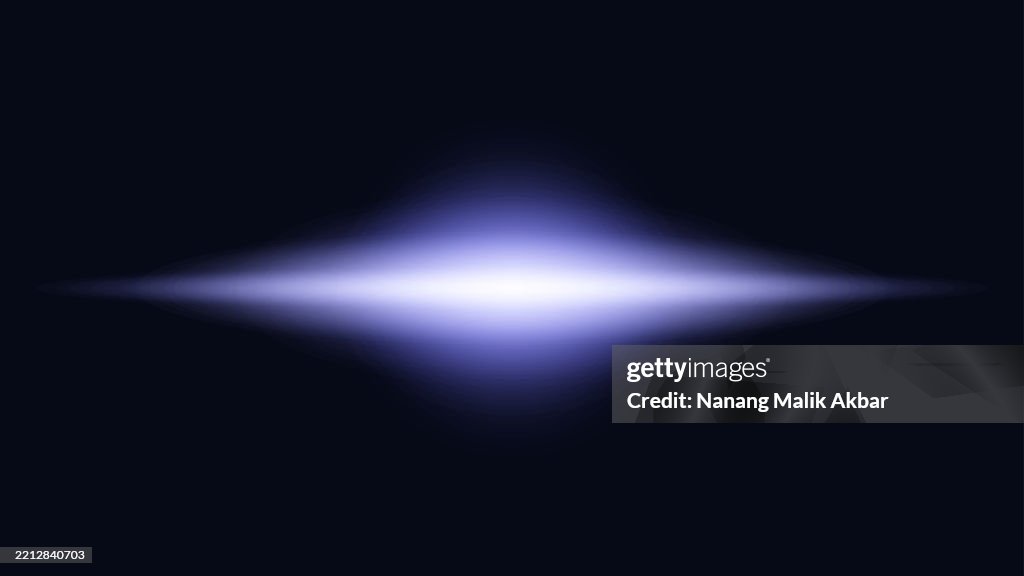 Blue sunlight or flare light effect with transparent background