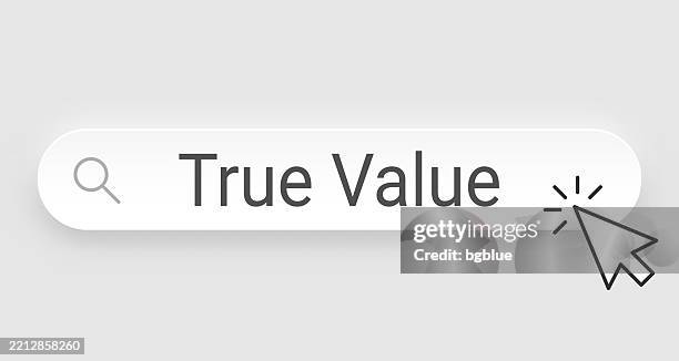 true value - search bar with cursor on blank background - loyalty points stock illustrations