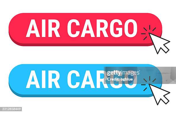 Air Cargo Red And Blue Buttons With Cursor On White Background High-Res ...