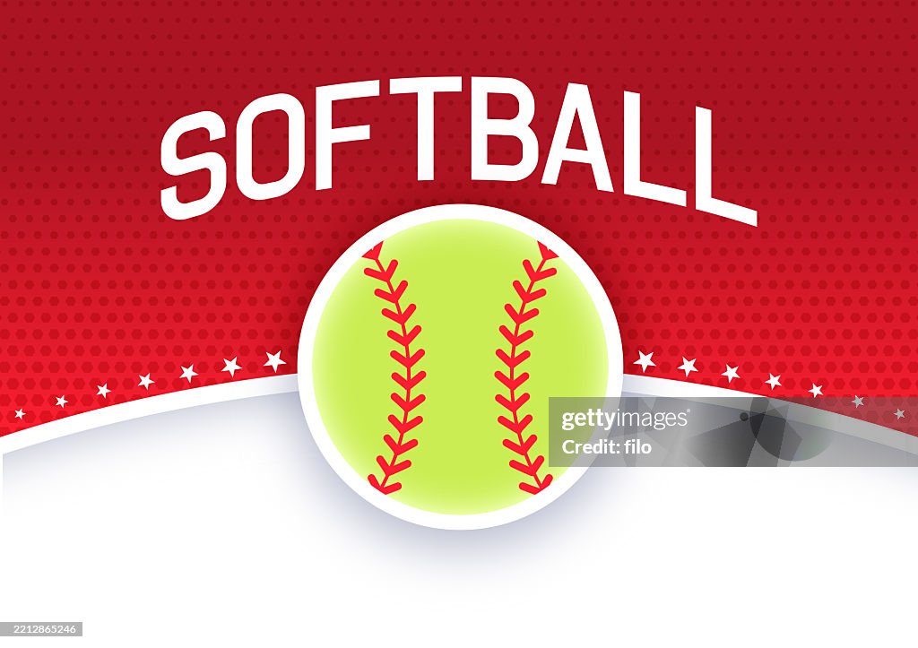 Softball League Ball Background