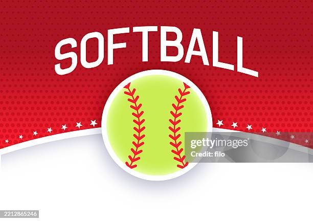 softball league ball background - softball pitcher stock illustrations
