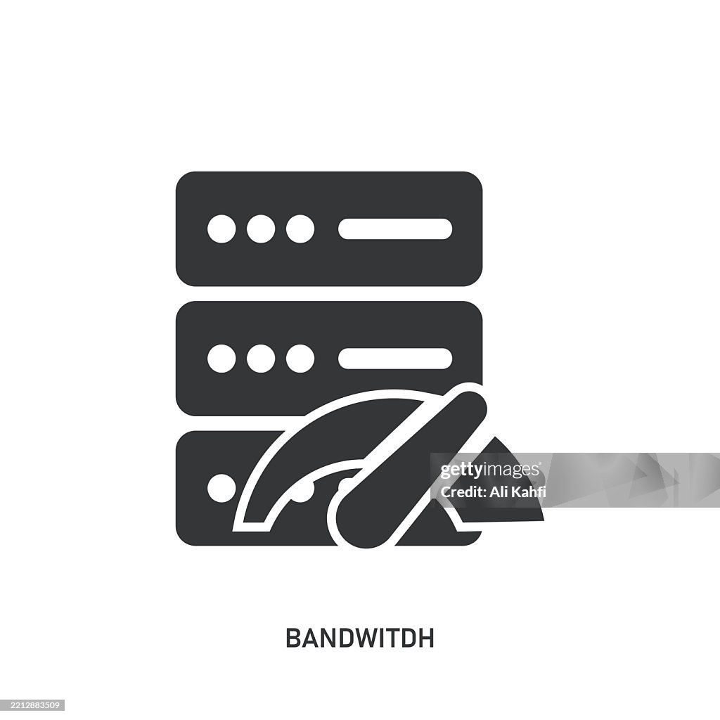 Bandwitdh glyph solid icon. Solid icon that can be applied anywhere, simple, pixel perfect and modern style.