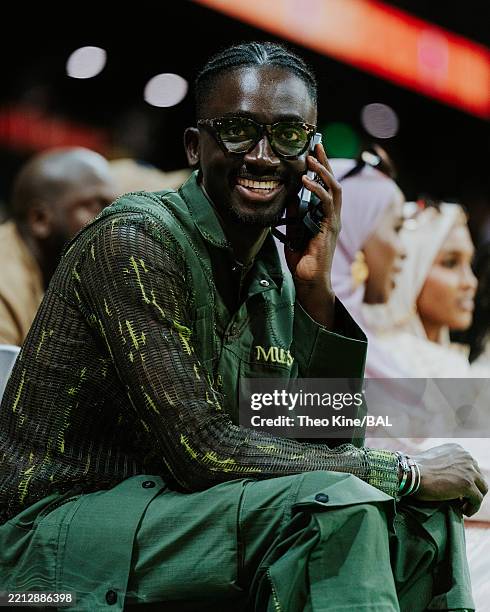 Travel With Ziggy" attends the game between Petro de Luanda and ASC Ville de Dakar during the Sahara Conference Group on May 3, 2025 at Dakar Arena...