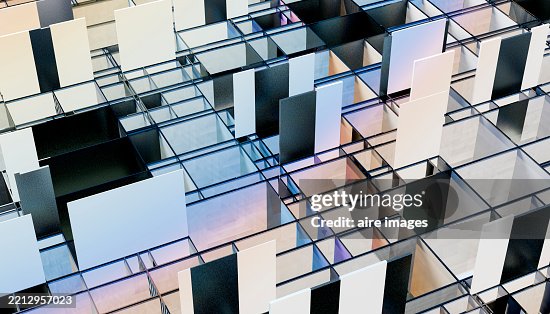 Abstract geometric pattern forming a complex three-dimensional structure Abstract geometric pattern forming a complex three-dimensional structure