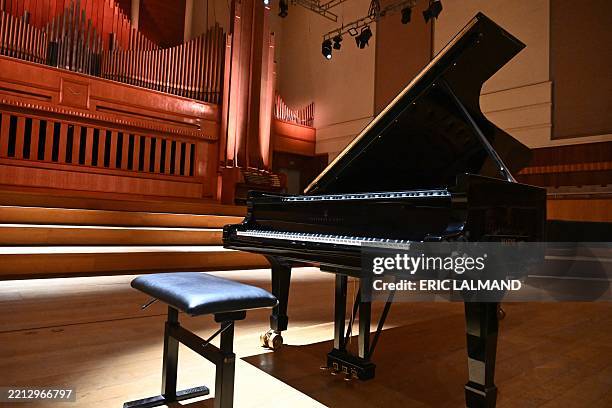 Illustration picture shows a piano during the first round of the Queen Elisabeth Piano Competition, at the Brussels' Flagey concert hall, Monday 05...