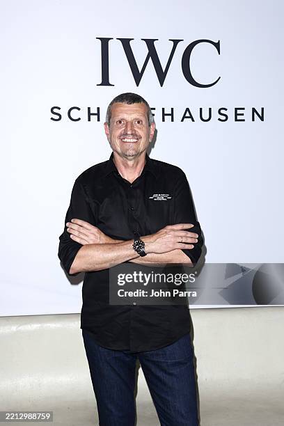 Guenther Steiner attends an exclusive IWC Schaffhausen event ahead of the Miami GP on May 01, 2025 in Miami, Florida.