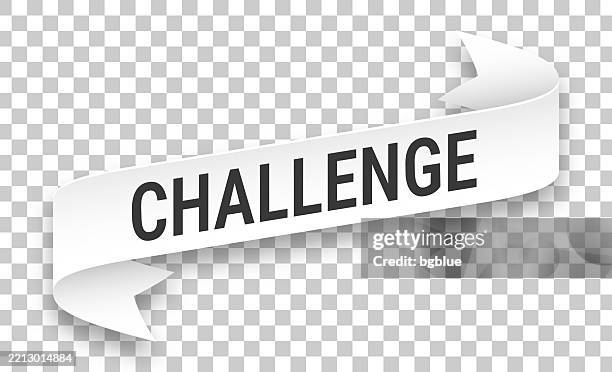 challenge - 3d banner on transparent background - challenge stock illustrations
