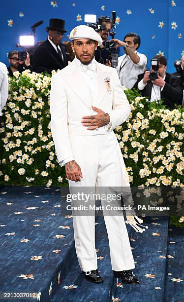 Lewis Hamilton attending the Metropolitan Museum of Art Costume Institute Benefit Gala 2025 in New York, USA. Picture date: Monday May 5, 2025.